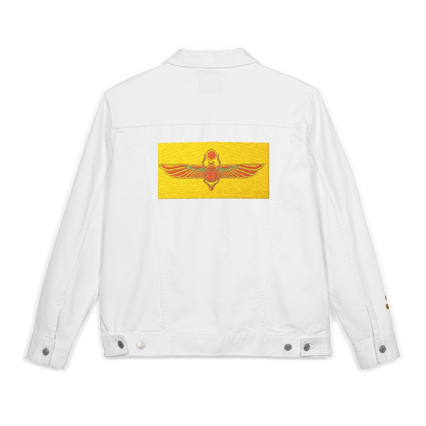 Embroidered Unisex Denim Jacket - Stylish Outerwear, Casual Layering, Trendy Gift, Unique Streetwear, Fall Fashion Essential