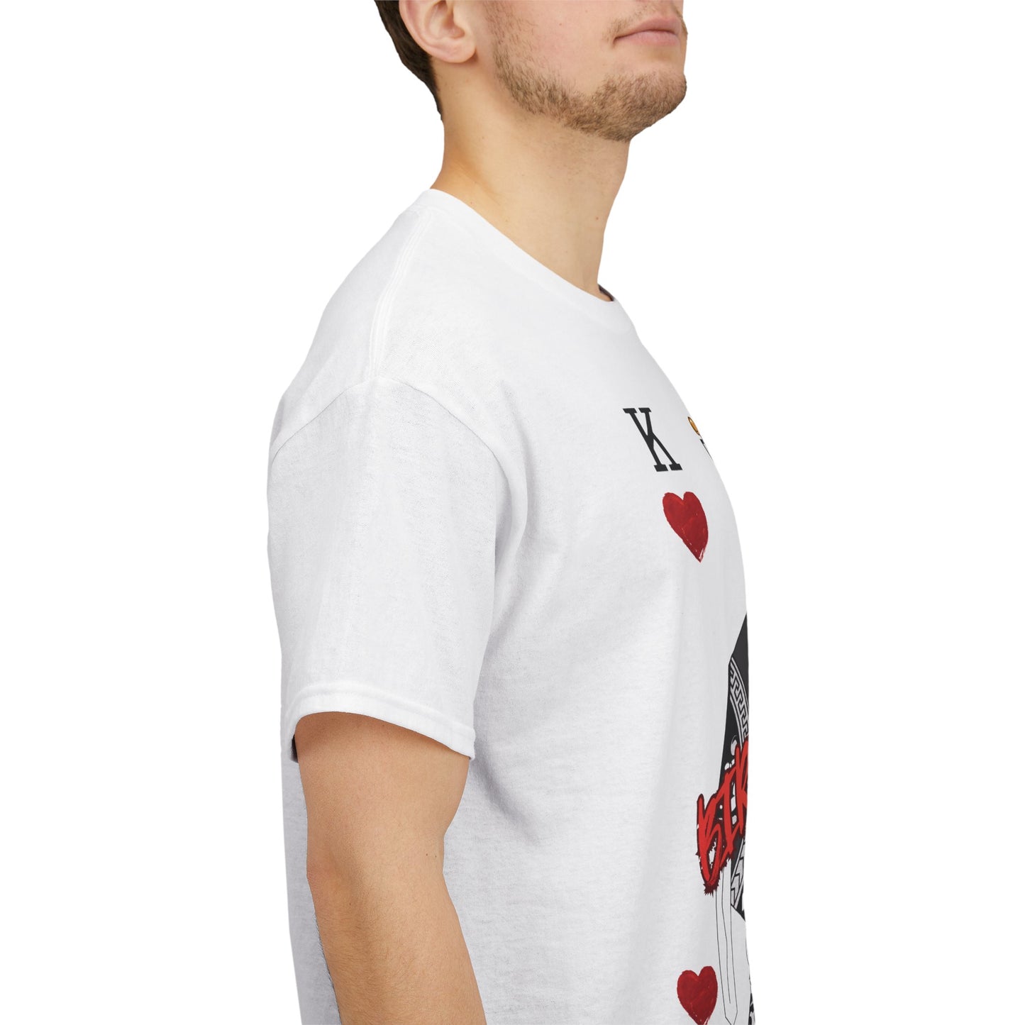King of Hearts Playing Card Tee — 'BESOTTED' Kiss Graphic