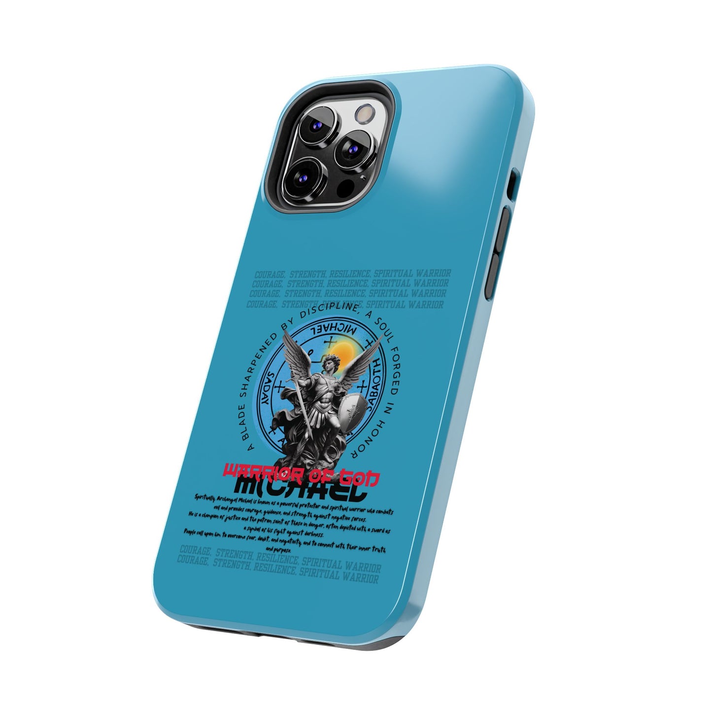 Tough Phone Cases: Inspirational Quote Phone Case, Gift for Strength Lovers, Durable Steel Blue Phone Case, Protective Case for Men & [...]
