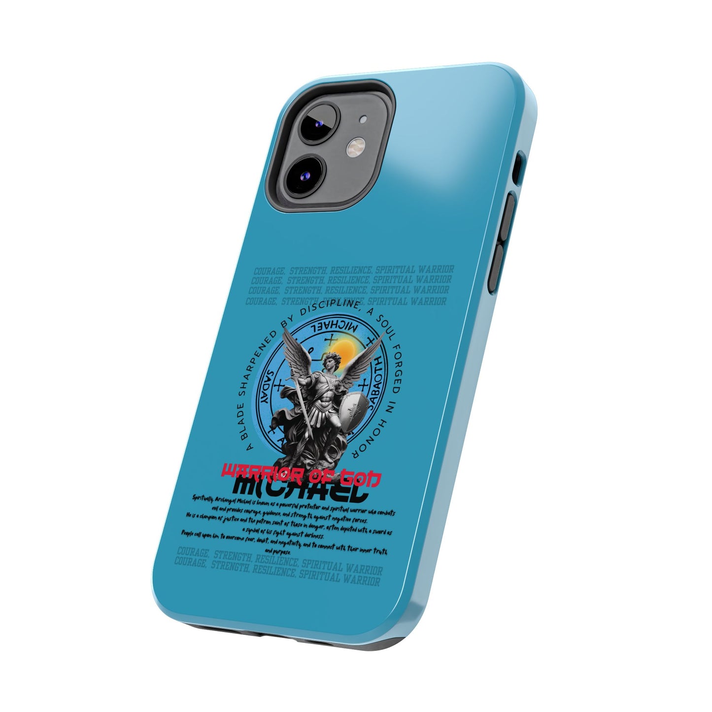 Tough Phone Cases: Inspirational Quote Phone Case, Gift for Strength Lovers, Durable Steel Blue Phone Case, Protective Case for Men & [...]
