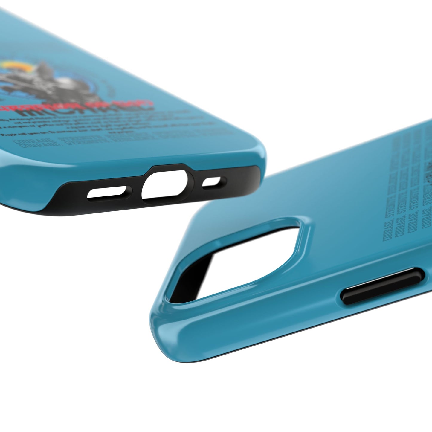 Tough Phone Cases: Inspirational Quote Phone Case, Gift for Strength Lovers, Durable Steel Blue Phone Case, Protective Case for Men & [...]