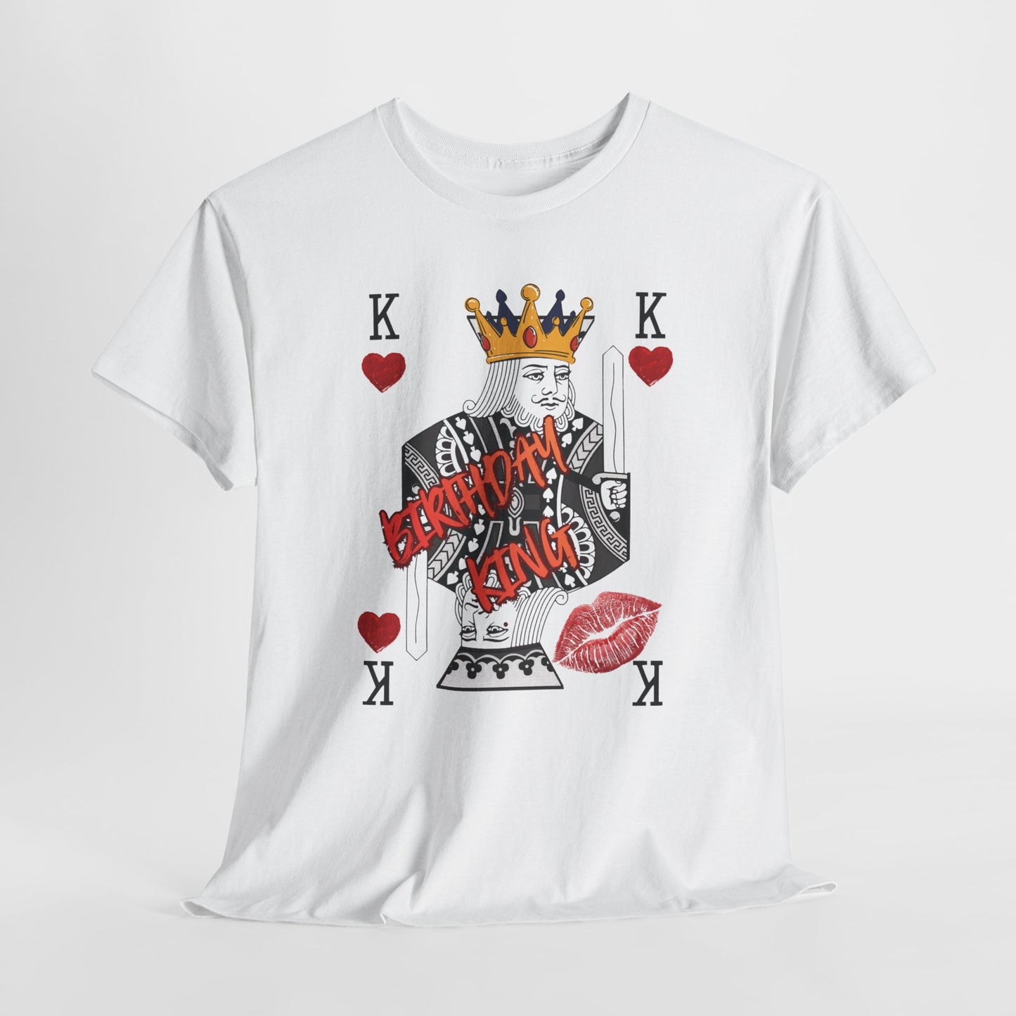 King of Hearts Playing Card Tee — 'BESOTTED' Kiss Graphic