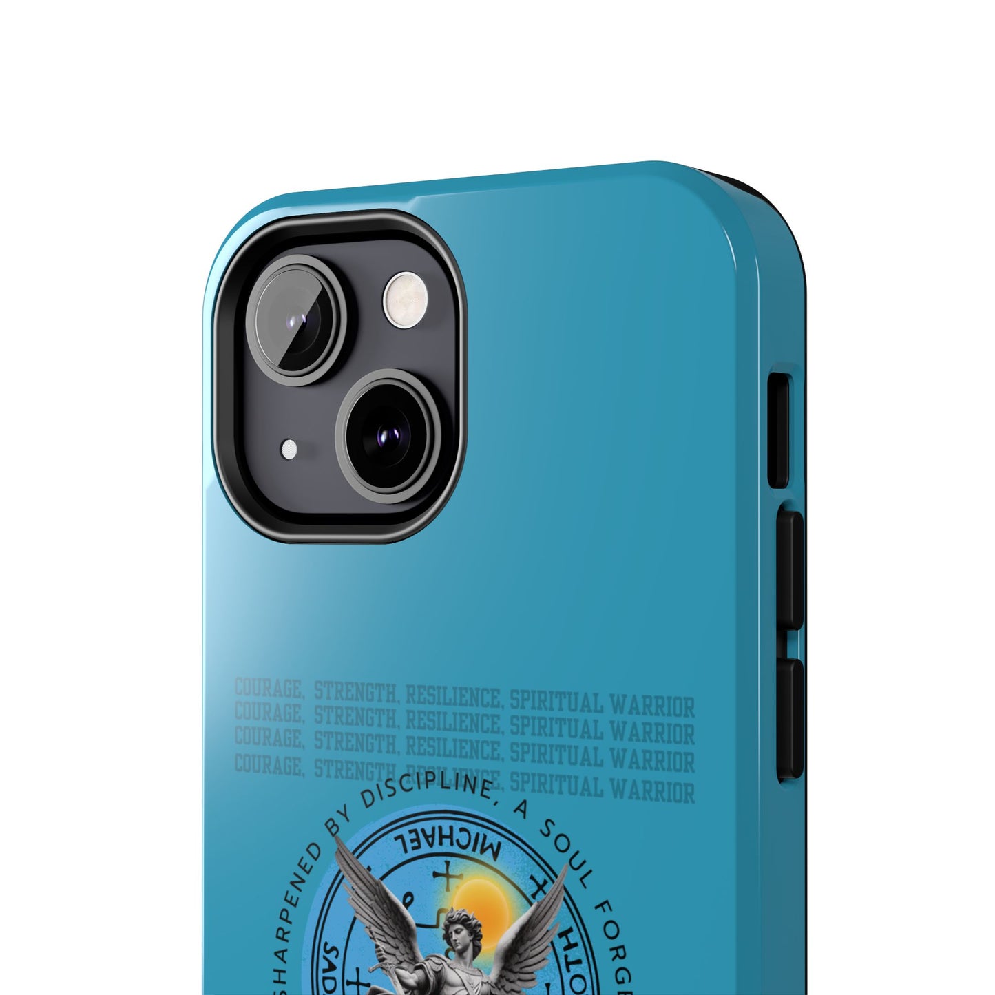Tough Phone Cases: Inspirational Quote Phone Case, Gift for Strength Lovers, Durable Steel Blue Phone Case, Protective Case for Men & [...]
