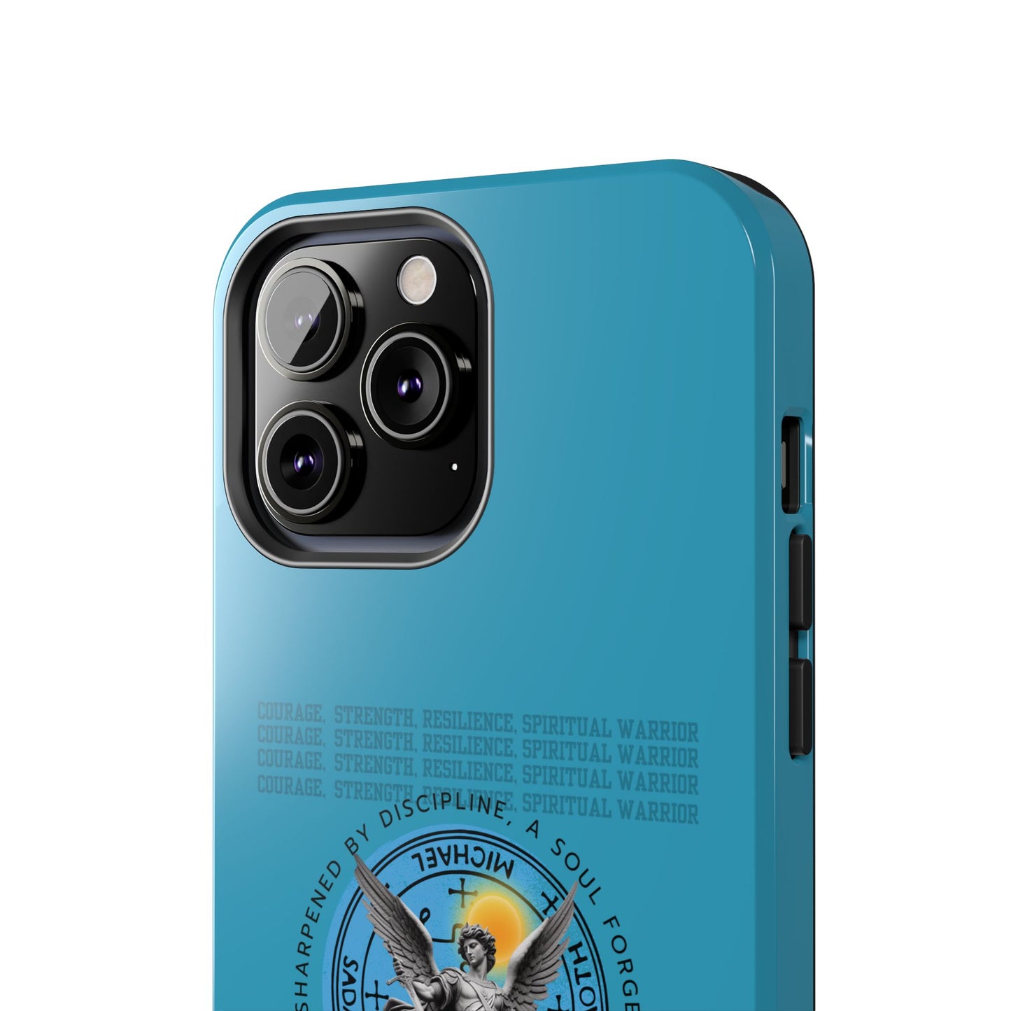 Tough Phone Cases: Inspirational Quote Phone Case, Gift for Strength Lovers, Durable Steel Blue Phone Case, Protective Case for Men & [...]