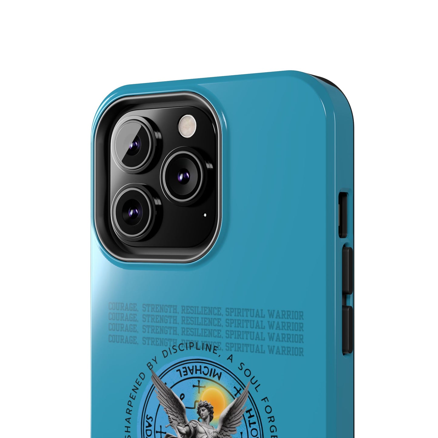Tough Phone Cases: Inspirational Quote Phone Case, Gift for Strength Lovers, Durable Steel Blue Phone Case, Protective Case for Men & [...]