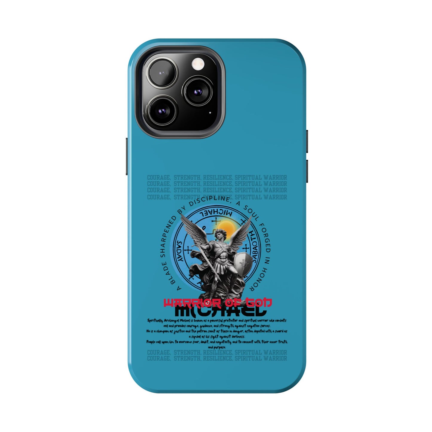 Tough Phone Cases: Inspirational Quote Phone Case, Gift for Strength Lovers, Durable Steel Blue Phone Case, Protective Case for Men & [...]