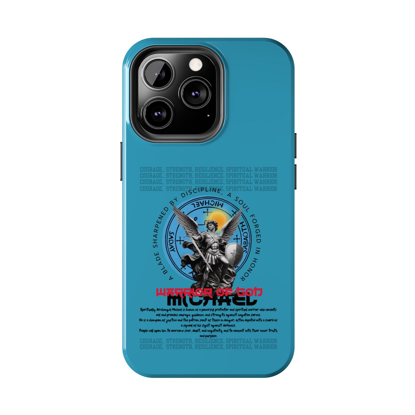 Tough Phone Cases: Inspirational Quote Phone Case, Gift for Strength Lovers, Durable Steel Blue Phone Case, Protective Case for Men & [...]