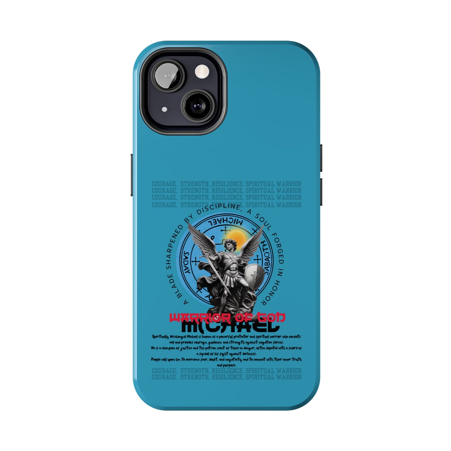 Tough Phone Cases: Inspirational Quote Phone Case, Gift for Strength Lovers, Durable Steel Blue Phone Case, Protective Case for Men & [...]