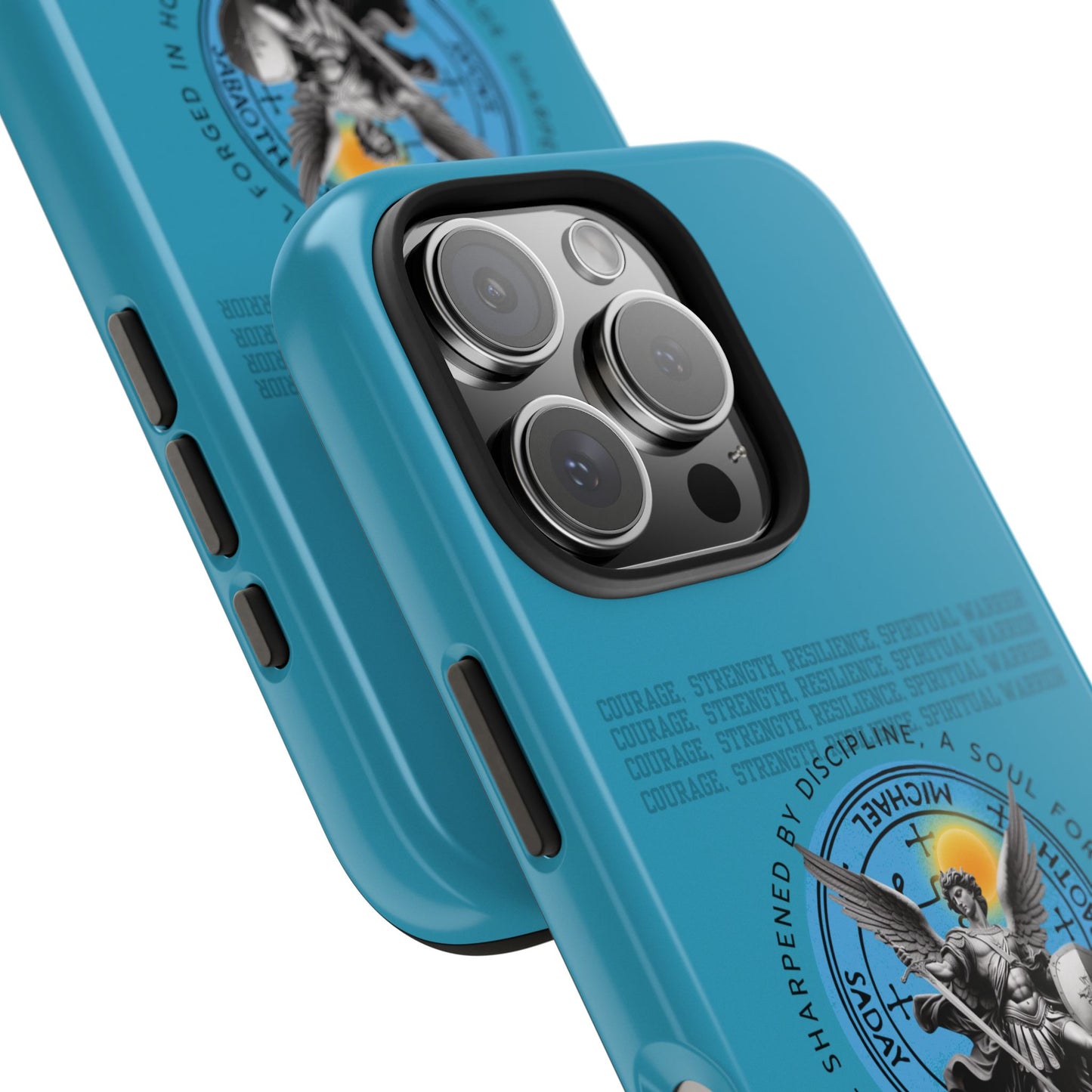 Tough Phone Cases: Inspirational Quote Phone Case, Gift for Strength Lovers, Durable Steel Blue Phone Case, Protective Case for Men & [...]