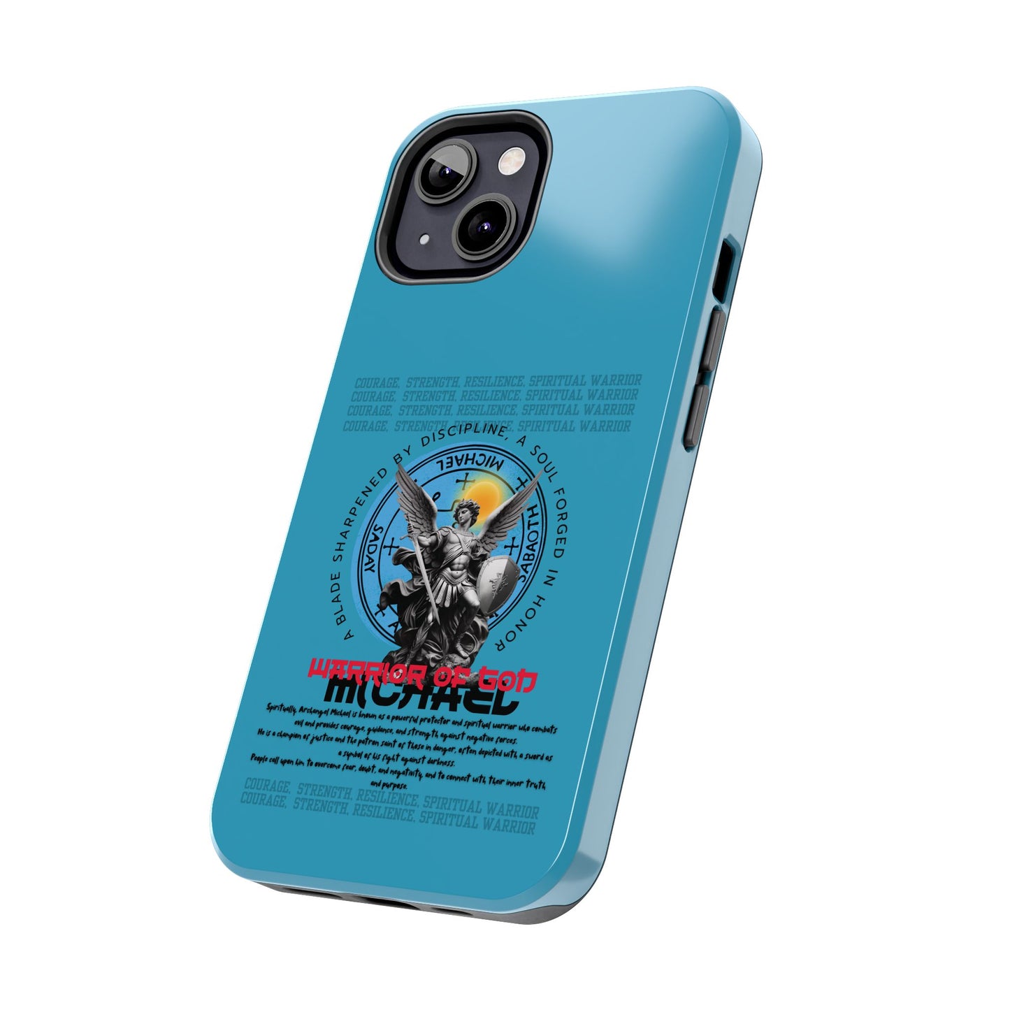 Tough Phone Cases: Inspirational Quote Phone Case, Gift for Strength Lovers, Durable Steel Blue Phone Case, Protective Case for Men & [...]
