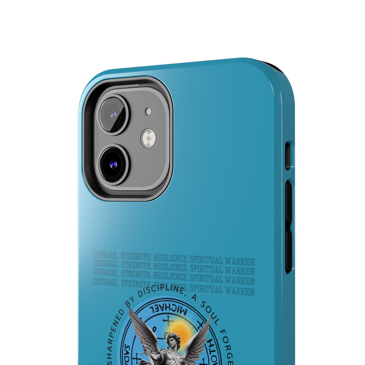 Tough Phone Cases: Inspirational Quote Phone Case, Gift for Strength Lovers, Durable Steel Blue Phone Case, Protective Case for Men & [...]