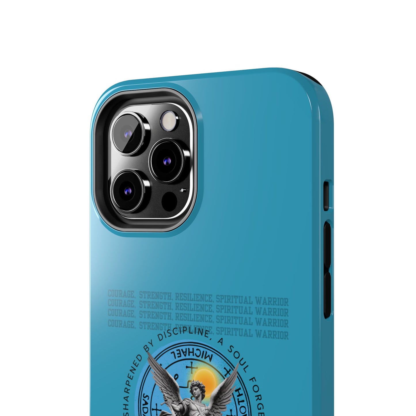 Tough Phone Cases: Inspirational Quote Phone Case, Gift for Strength Lovers, Durable Steel Blue Phone Case, Protective Case for Men & [...]