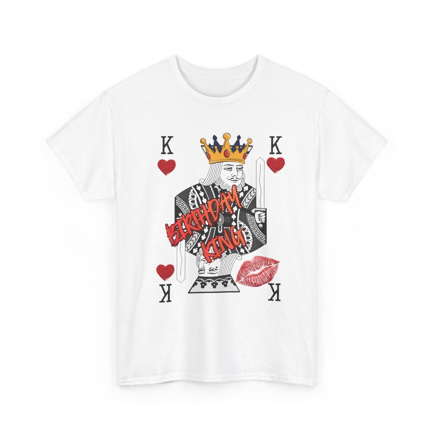 King of Hearts Playing Card Tee — 'BESOTTED' Kiss Graphic
