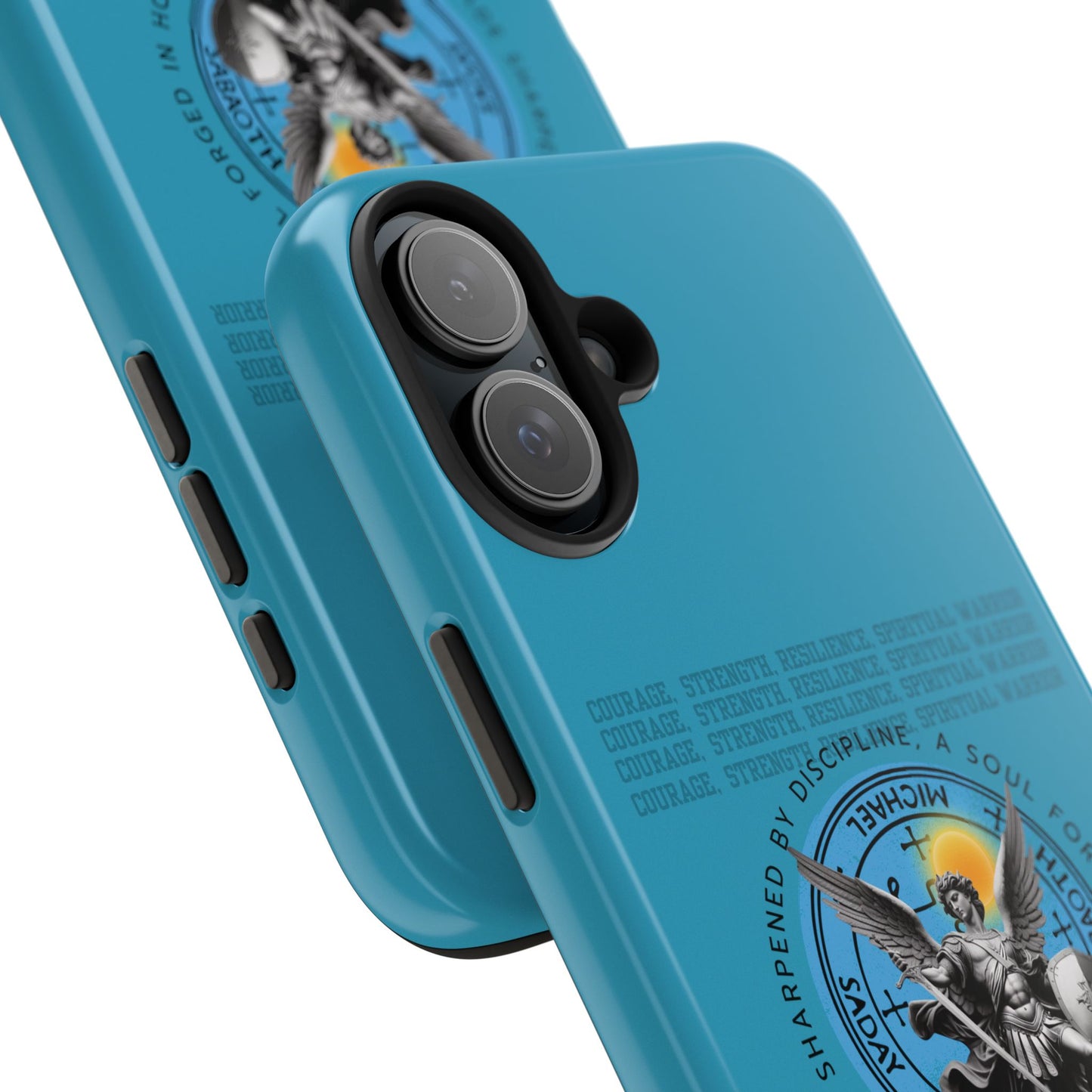 Tough Phone Cases: Inspirational Quote Phone Case, Gift for Strength Lovers, Durable Steel Blue Phone Case, Protective Case for Men & [...]