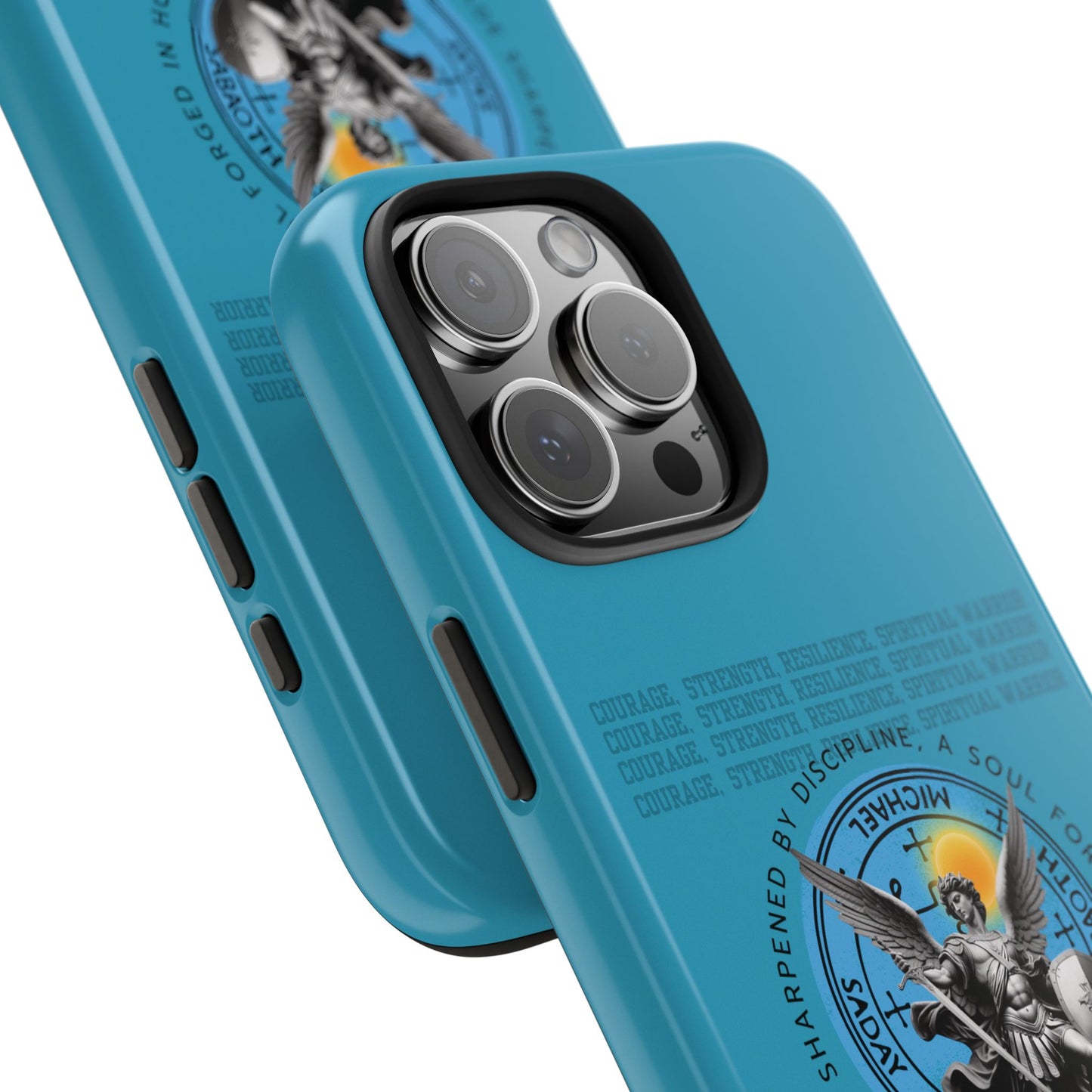 Tough Phone Cases: Inspirational Quote Phone Case, Gift for Strength Lovers, Durable Steel Blue Phone Case, Protective Case for Men & [...]