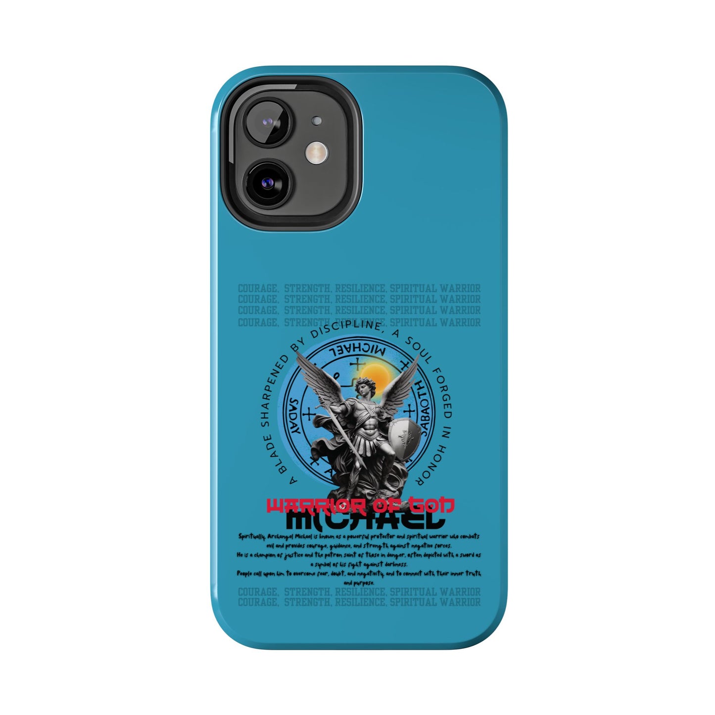 Tough Phone Cases: Inspirational Quote Phone Case, Gift for Strength Lovers, Durable Steel Blue Phone Case, Protective Case for Men & [...]