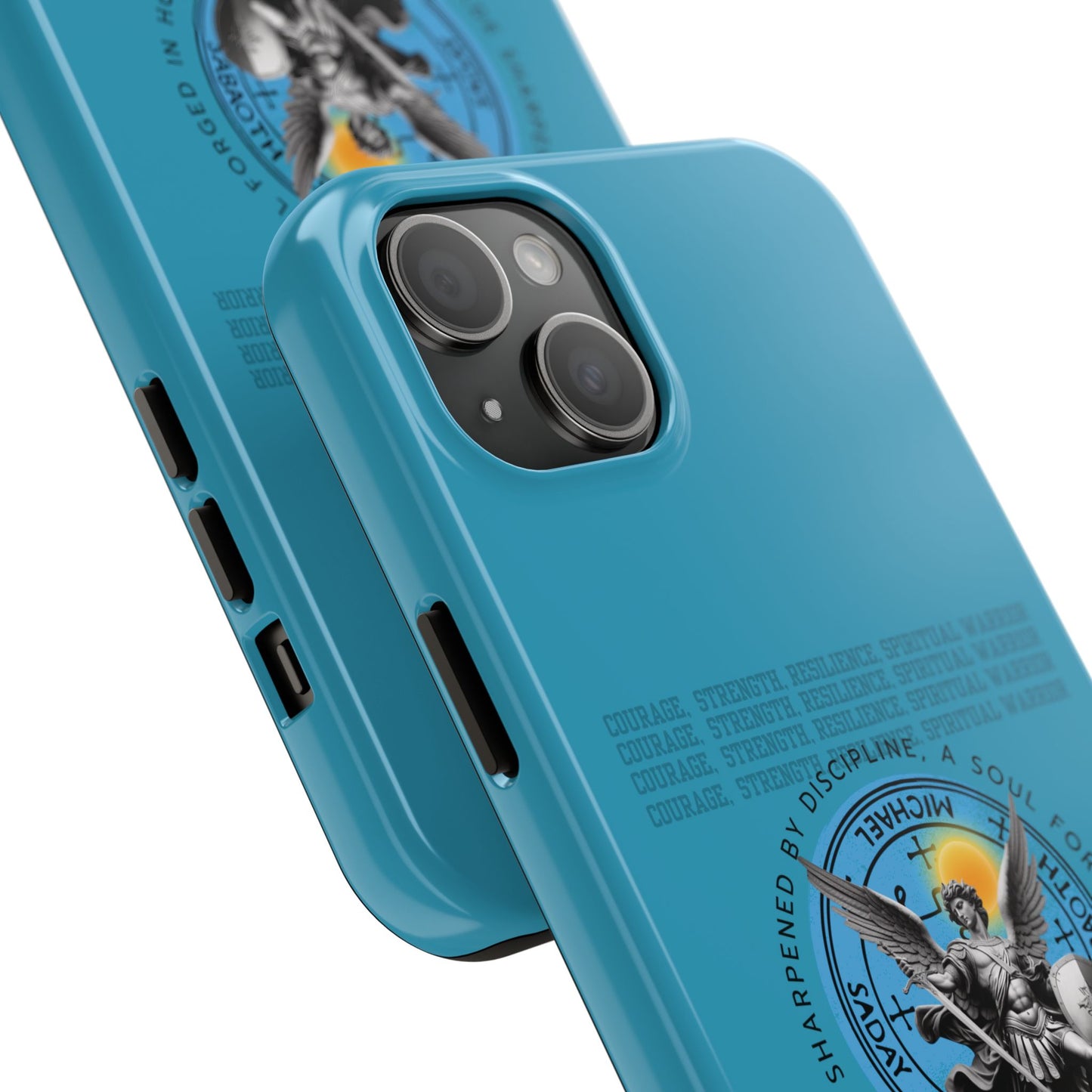 Tough Phone Cases: Inspirational Quote Phone Case, Gift for Strength Lovers, Durable Steel Blue Phone Case, Protective Case for Men & [...]
