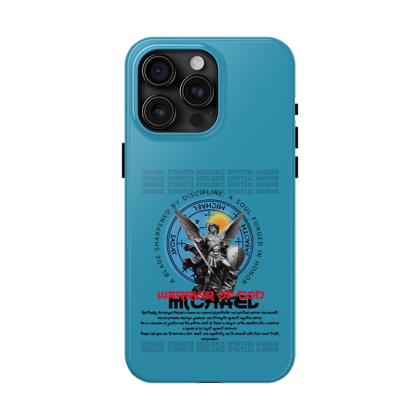 Tough Phone Cases: Inspirational Quote Phone Case, Gift for Strength Lovers, Durable Steel Blue Phone Case, Protective Case for Men & [...]