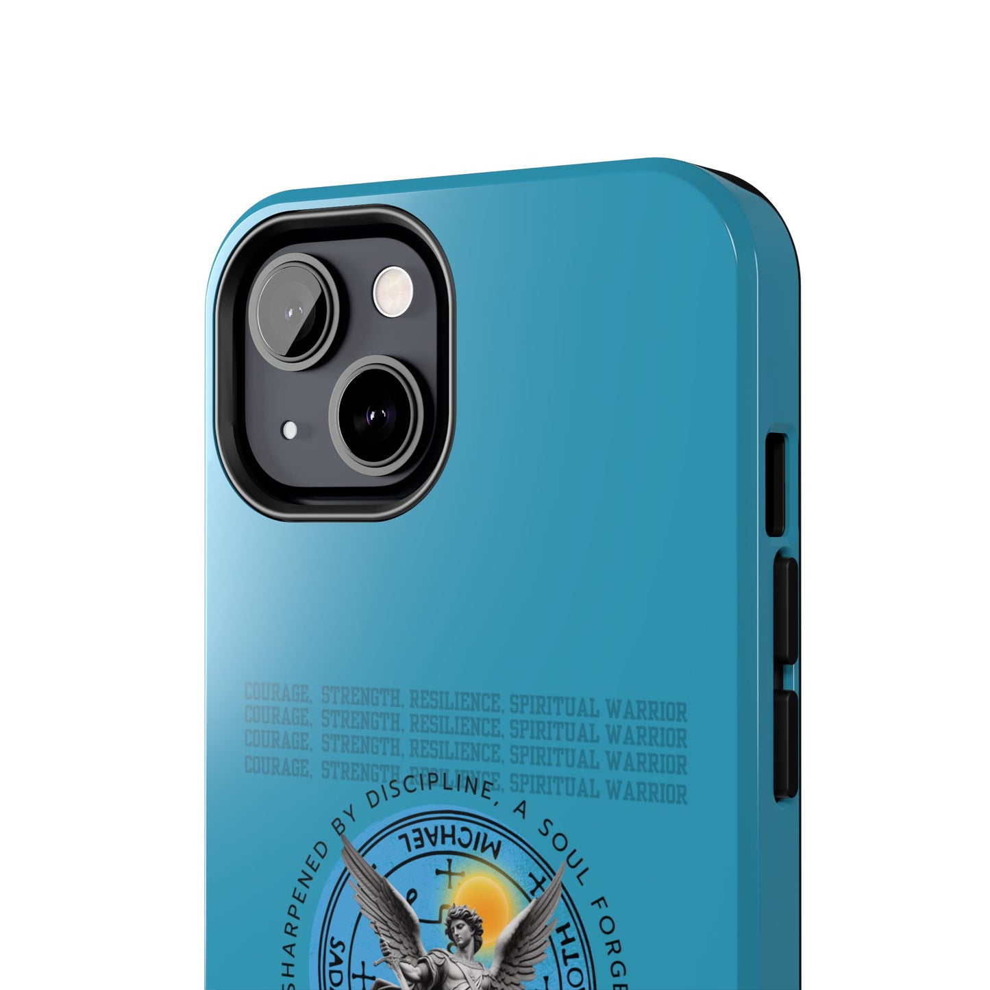 Tough Phone Cases: Inspirational Quote Phone Case, Gift for Strength Lovers, Durable Steel Blue Phone Case, Protective Case for Men & [...]