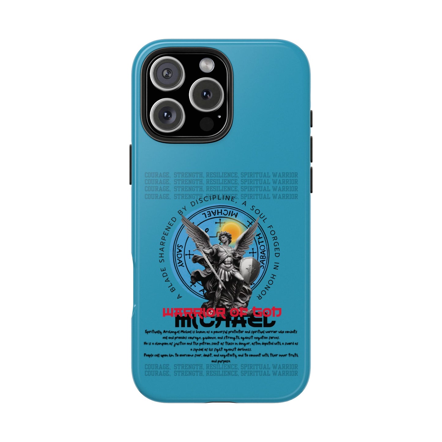 Tough Phone Cases: Inspirational Quote Phone Case, Gift for Strength Lovers, Durable Steel Blue Phone Case, Protective Case for Men & [...]